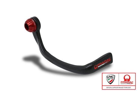 CNC RACING Brake-Guard Carbon Race - Protezione leva freno anteriore carbonio lucido - Pramac Racing Limited Edition