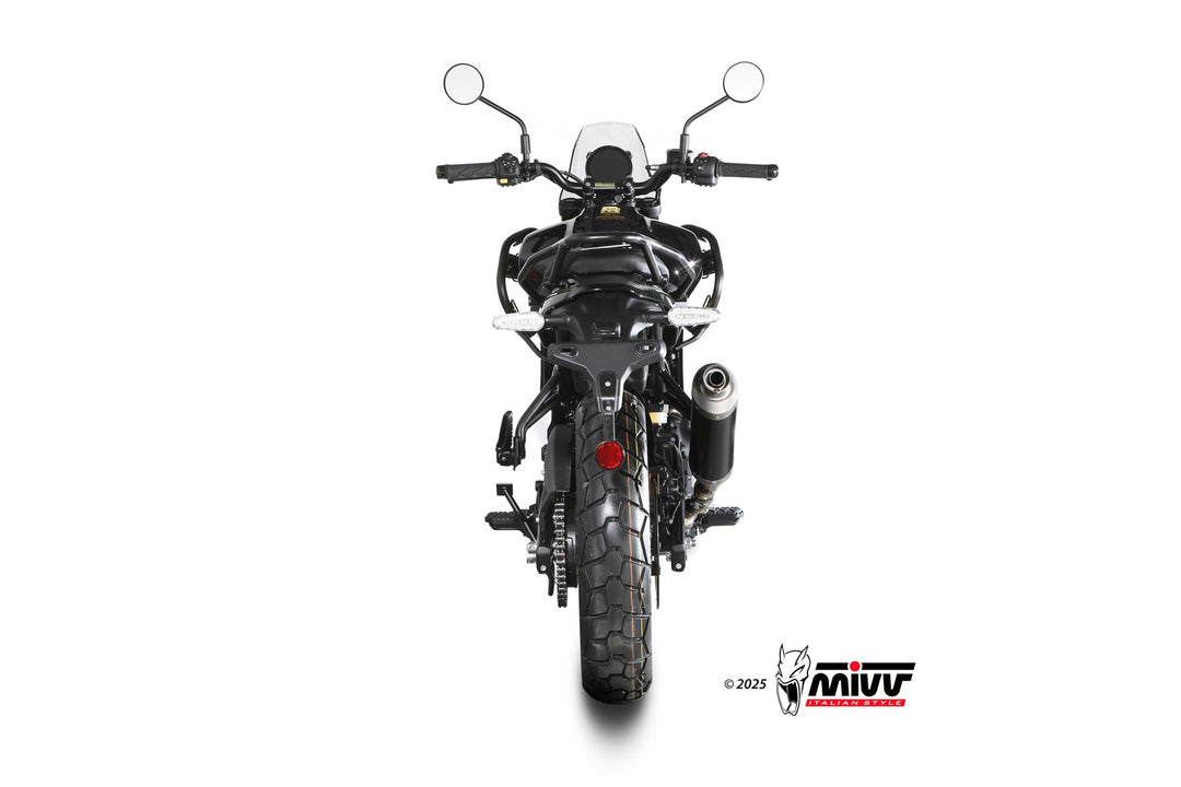 Terminale di scarico MIVV DAKAR INOX NERO omologato per Royal Enifeld Himalayan 450 2024