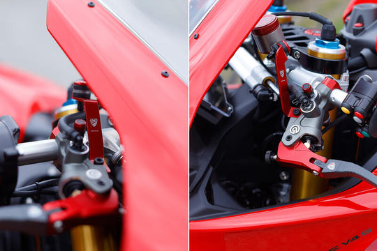 CNC RACING Kit staffe serbatoio fluido freno e frizione Ducati Panigale V4