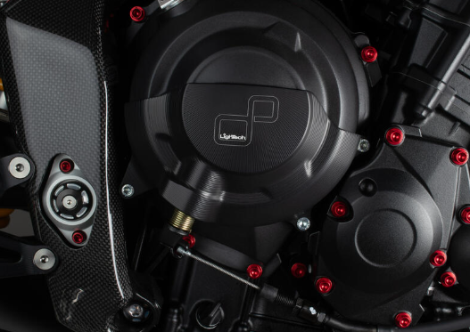 Lightech Protezione In Alluminio Copri Frizione Lato Destro per Triumph Street Triple 765 R-RS-S-2017-2025