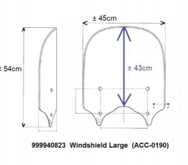 Parabrezza Large (Fisso) Kawasaki Vulcan S 650 2022>
