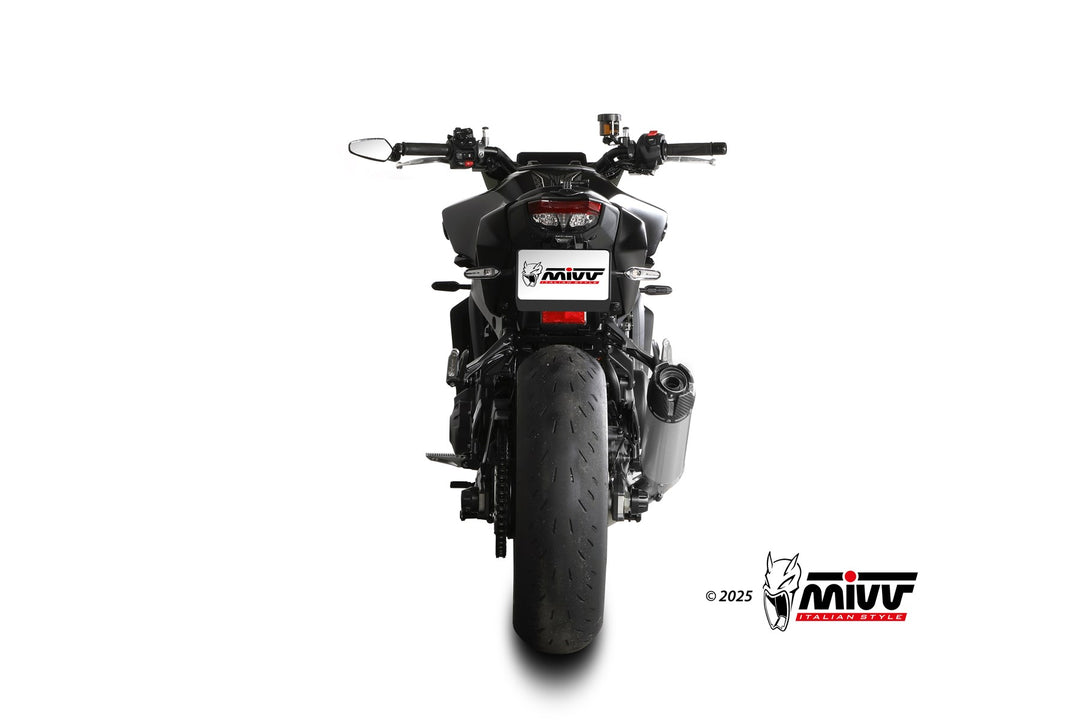 Impianto di scarico Mivv AK-1 con coppa in carbonio per Yamaha MT -09 2025