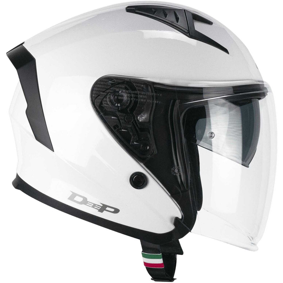 Casco Jet Cgm Deep Mono Bianco