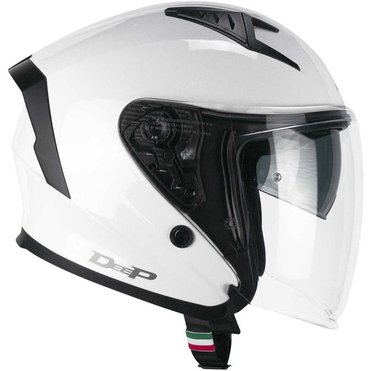 Casco Jet Cgm Deep Mono Bianco