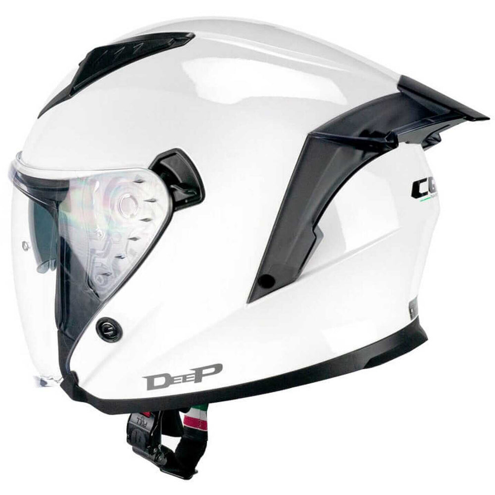 Casco Jet Cgm Deep Mono Bianco