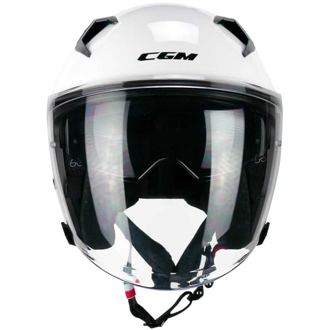 Casco Jet Cgm Deep Mono Bianco