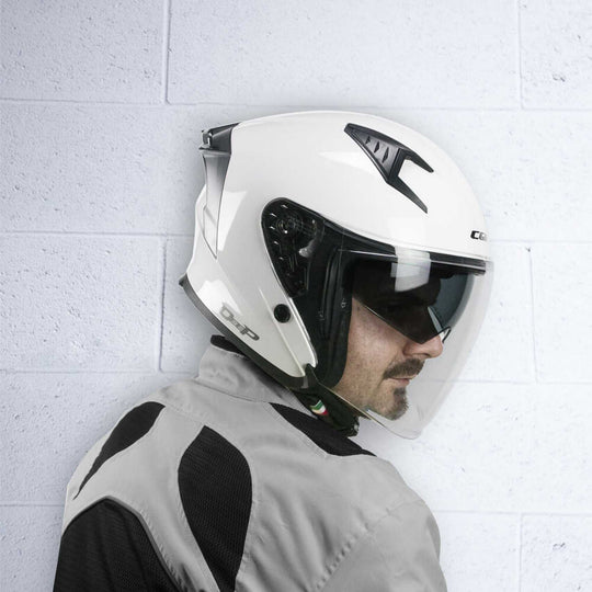 Casco Jet Cgm Deep Mono Bianco
