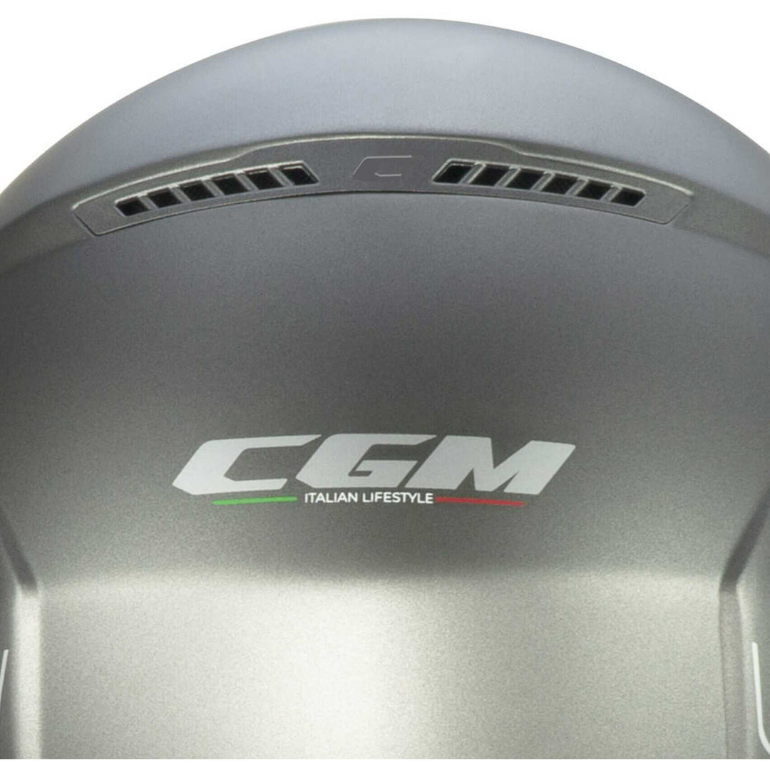 Casco Jet Cgm Flo Mono Antracite Satinato Visiera Lunga