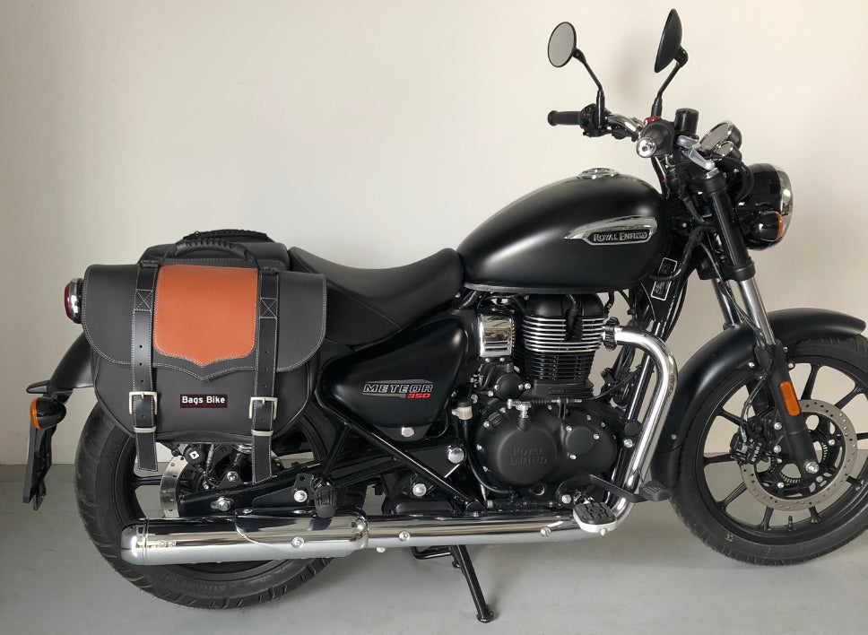 Borse laterali Classic nero/cuoio Bags & Bike Royal Enfield Meteor 350