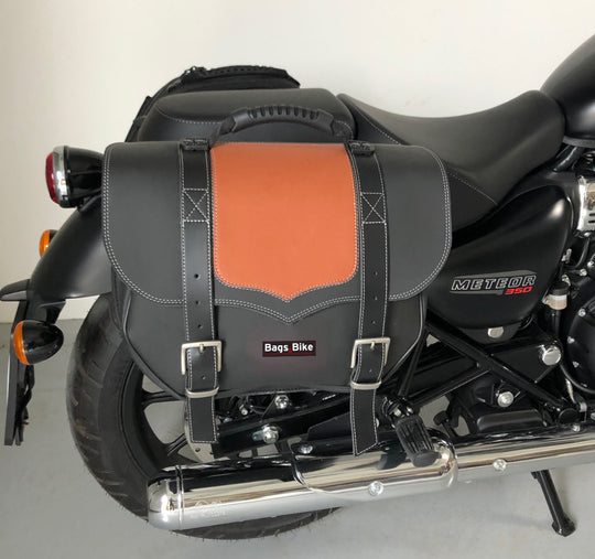 Borse laterali Classic nero/cuoio Bags & Bike Royal Enfield Meteor 350