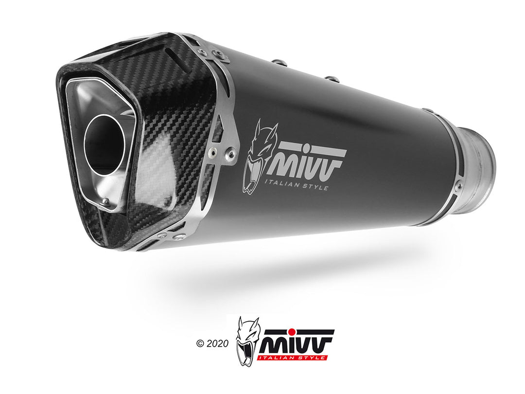 Terminale  di scrico MIVV DELTA RACE INOX NERO OMOLOGATO per  Kawasaki Z900 2020-2024