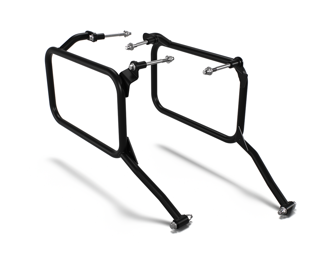 Coppia Staffe Valigie Adventure Nero