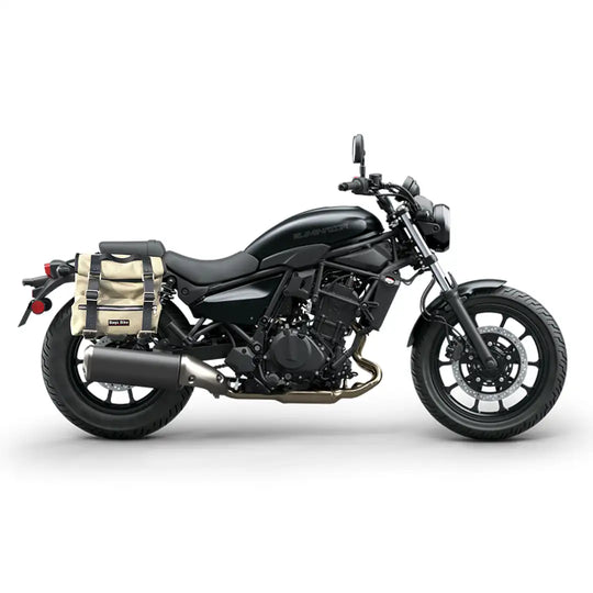 Borse Laterali modello SAHARA in Canvas Grigio per Kawasaki Eliminator 500