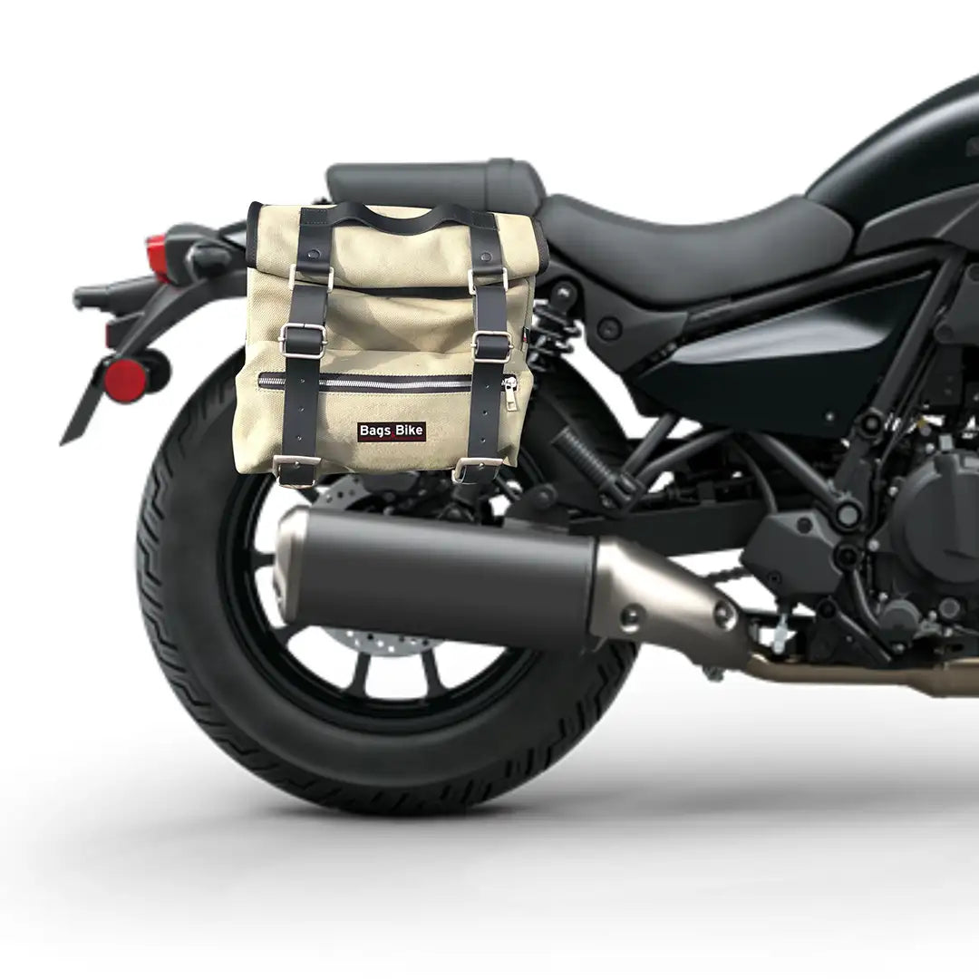 Borse Laterali modello SAHARA in Canvas Grigio per Kawasaki Eliminator 500