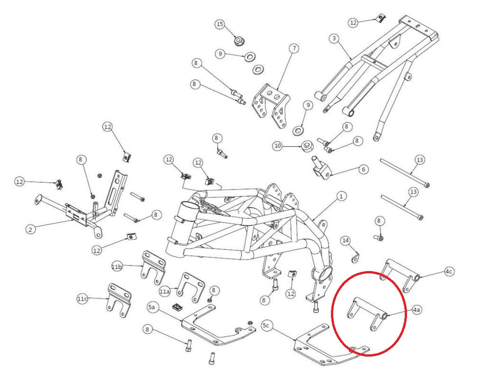 Attacco Posteriore Motore Ohvale 110 A- / 160