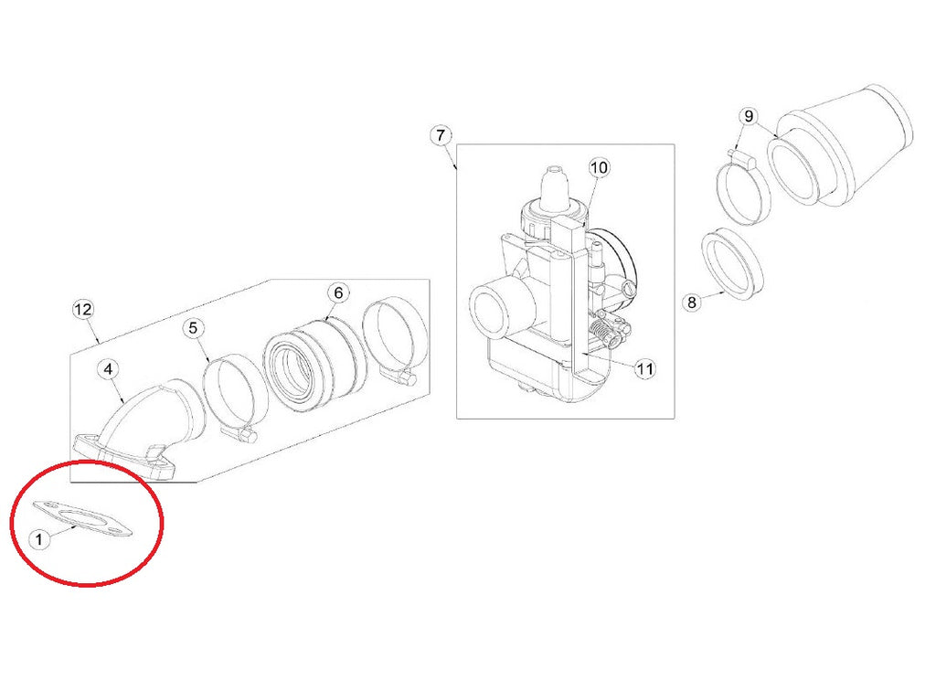 Guarnizione Collettore Carta Daytona Ohvale GP-0 / GP-2