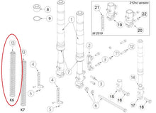 Carica l&#39;immagine nel visualizzatore di Gallery, Molla Forcella Anteriore K6 Ohvale Gp-0 / GP-2 Diametro 33