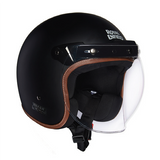 CASCO ROYAL ENFIELD JET C/VISIERA MATT BLACK