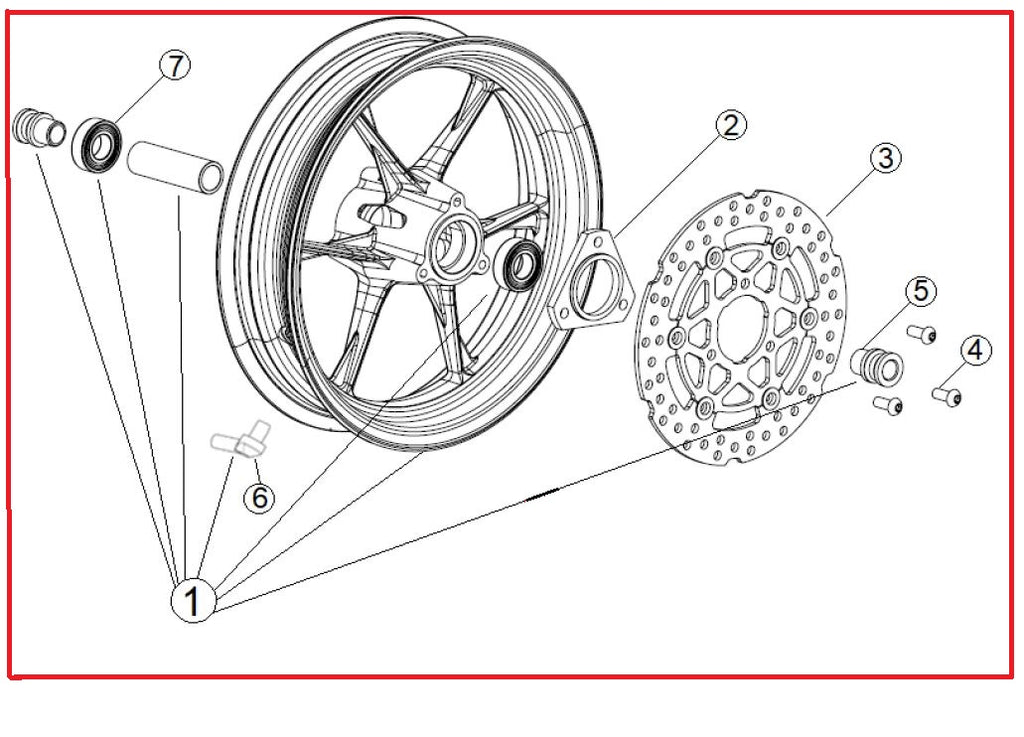 Cerchio Anteriore Completo Ohvale GP-0  10'' pollici