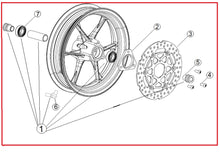 Carica l&#39;immagine nel visualizzatore di Gallery, Cerchio Anteriore Completo Ohvale GP-0  10&#39;&#39; pollici