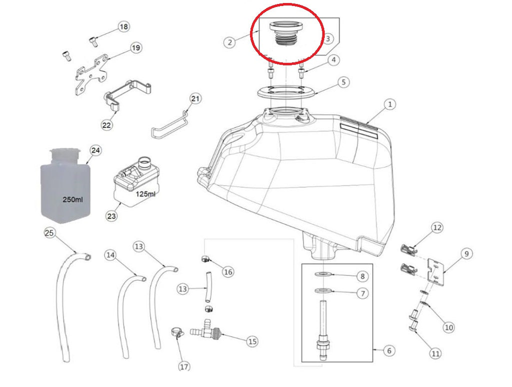 Tappo Serbatoio Benzina Ohvale GP-0 / GP-2