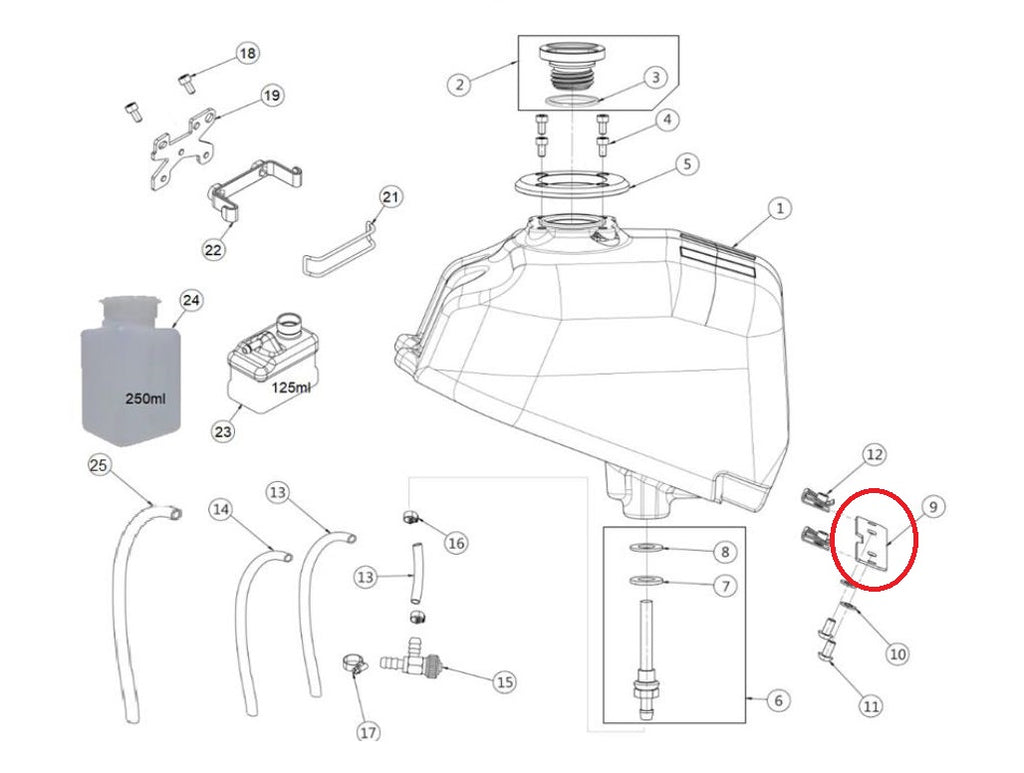 Traversino Supporto Serbatoio Ohvale GP-0 / GP-2