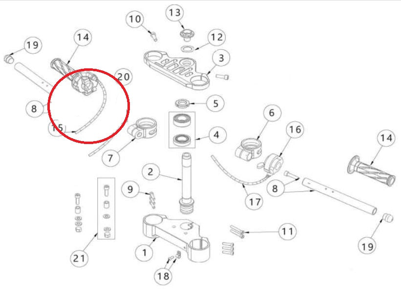 Cavo Gas Carburatore Keihin Ohvale GP-2