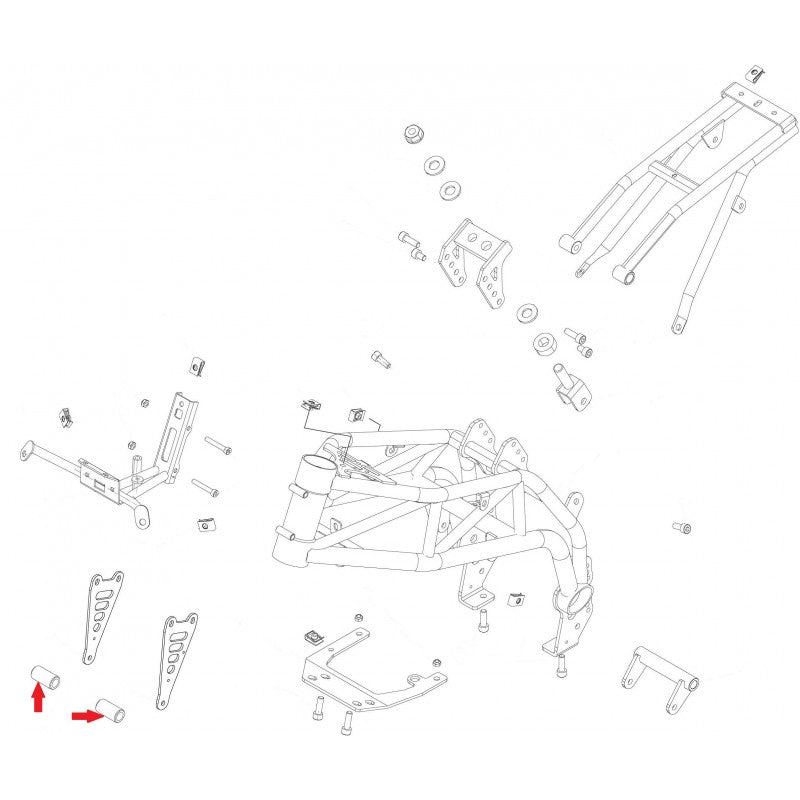 Distanziale Fissaggio Anteriore Motore Ohvale 190 GP-0 / GP-2