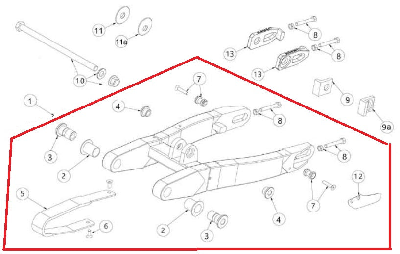 Forcellone Completo Ohvale GP-2