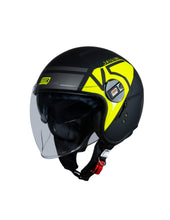 Carica l&#39;immagine nel visualizzatore di Gallery, CASCO ORIGINE ALPHA V5 FLUO YELLOW BLACK MATT