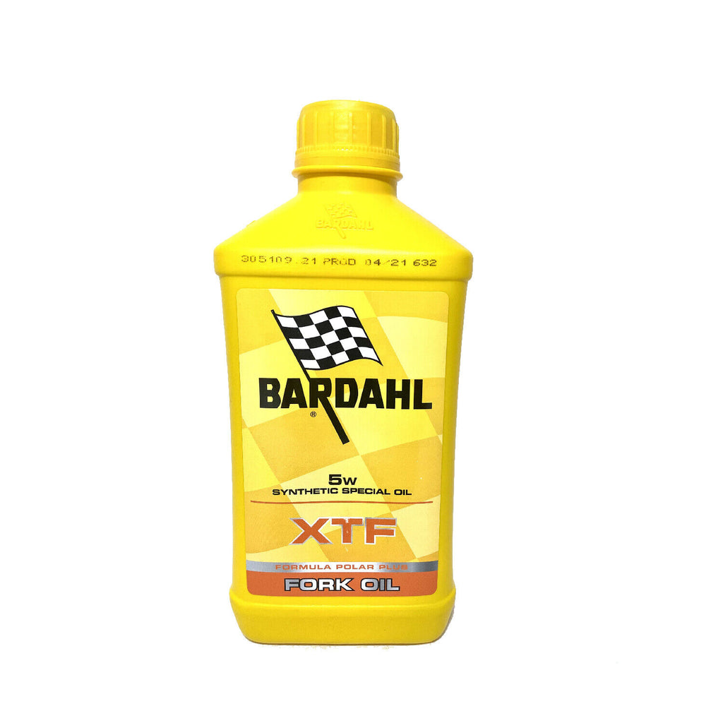 Olio Per Forcelle Ammortizzatori Moto Bardahl XTF 5W Fork Oil Synthetic 1 Litro