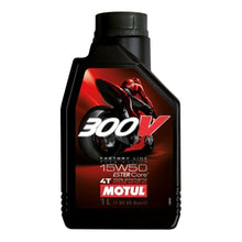 Carica l&#39;immagine nel visualizzatore di Gallery, OLIO MOTUL 300V 15W50 FACTORY LINE ROAD RACING FULL SINTETICO 4 MOTO 1LT